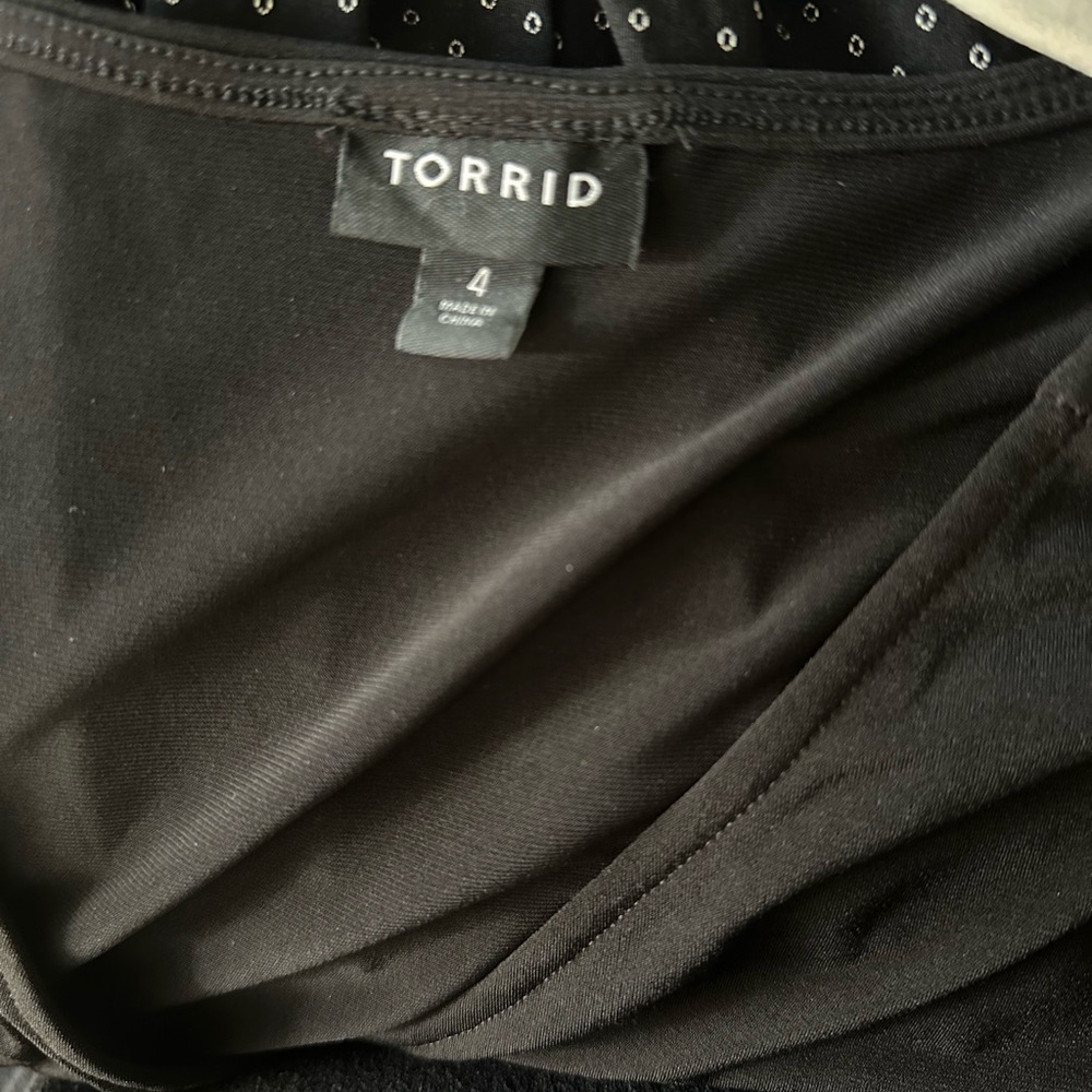 Torrid Black Maxi Dress 4X Faux Wrap Wedding Guest Date Night - Picture 5 of 6